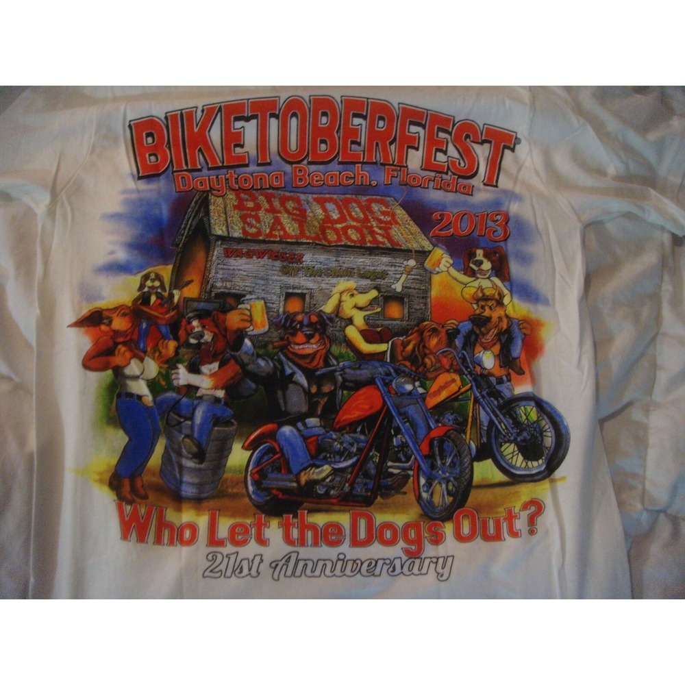 Daytona beach FLA‎ Biketoberfest 2013 Big Dog saloon 21st anniversary T-shirt S
